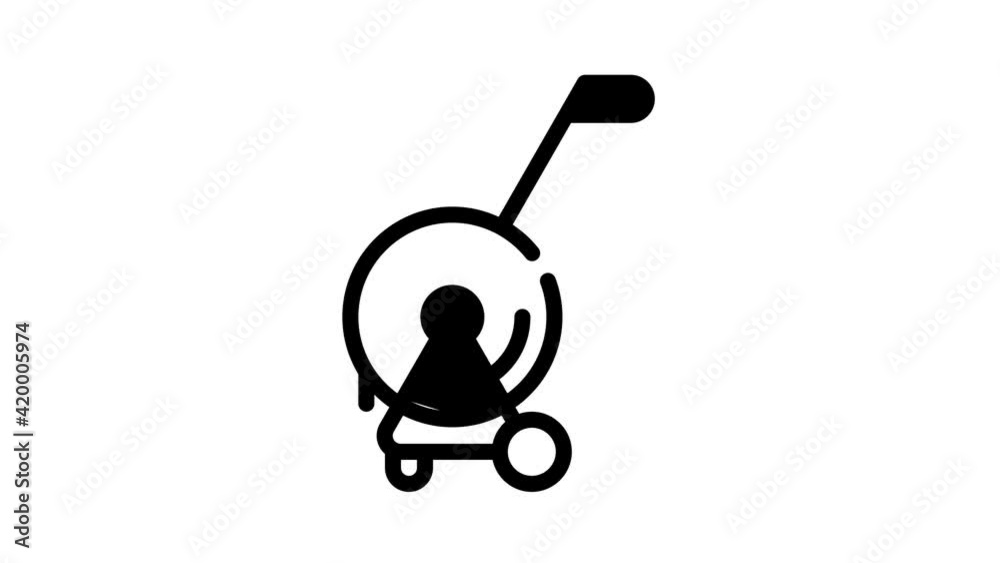 irrigation equipment roll black icon animation irrigation equipment roll black icon animation