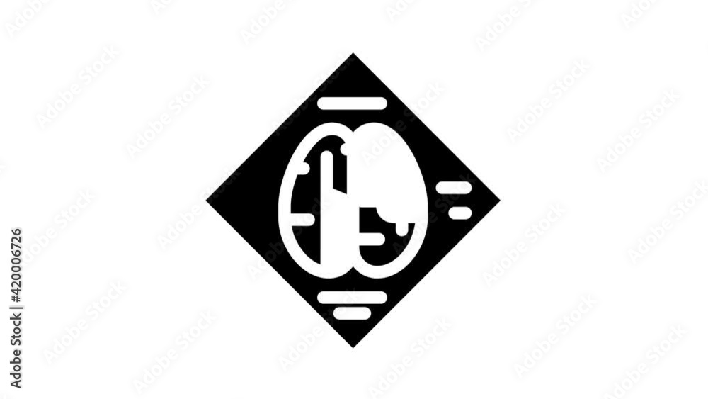 brain microchip artificial intelligence glyph icon animation brain microchip artificial intelligence glyph icon animation