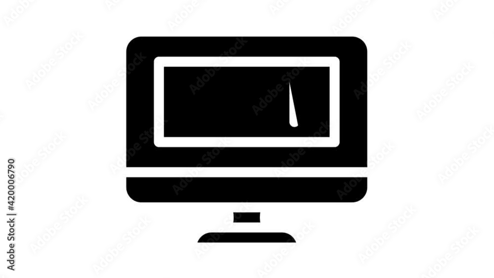P vs NP unsolved problem in computer science glyph icon animation