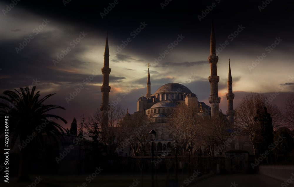 Sultan Ahmed Mosque (Blue mosque). Istanbul, Turkey.