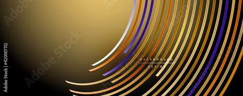 Abstract colorful lines vector background. Internet, big data and technology connections concept, abstract template