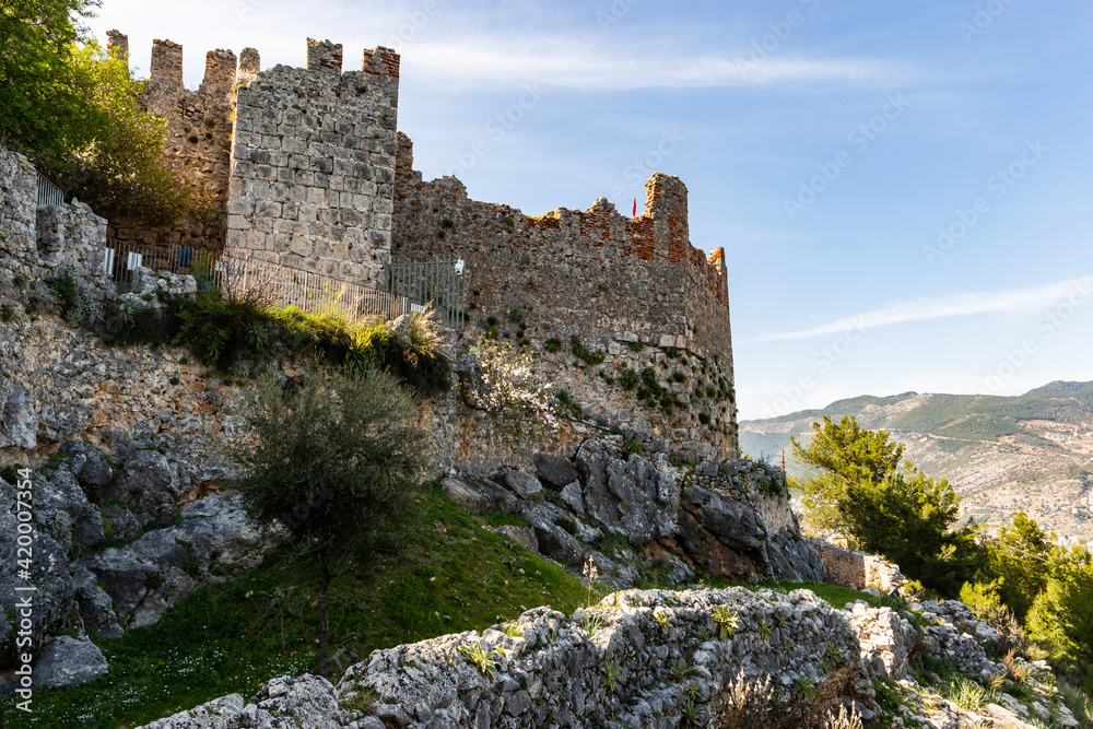 Alanya castle. Mediterranean coast of Turkey.