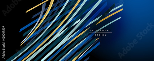 Abstract colorful lines vector background. Internet, big data and technology connections concept, abstract template