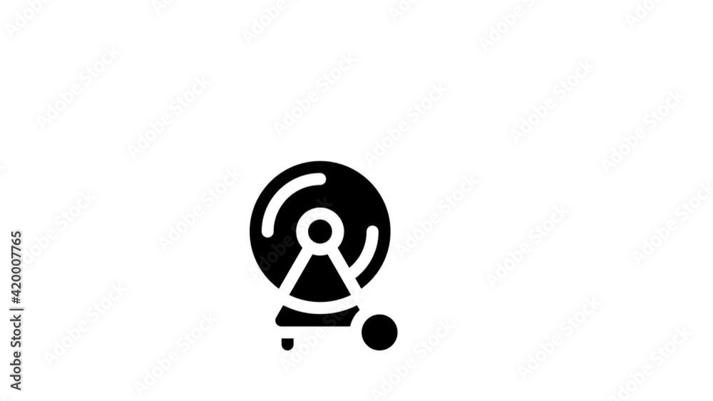 irrigation equipment roll glyph icon animation irrigation equipment roll glyph icon animation