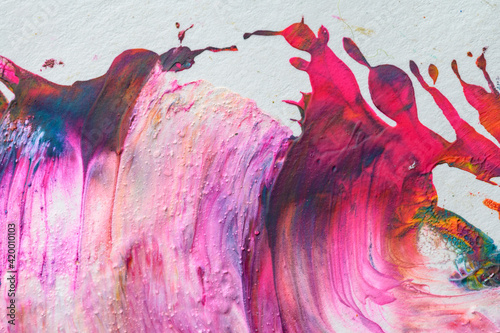 Abstract art background. Hand drawn gouache painting. Color texture.