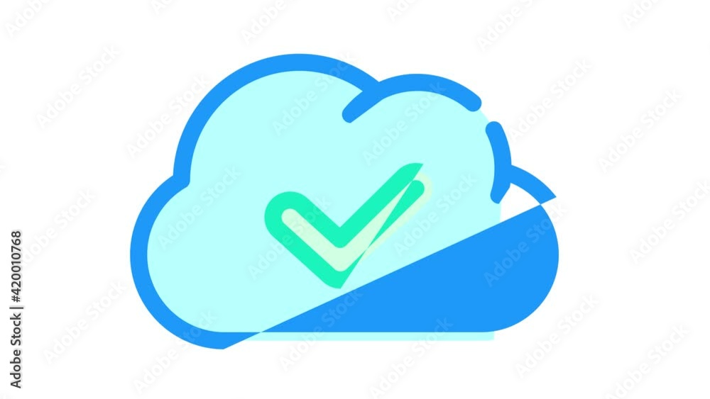 accept access cloud color icon animation accept access cloud color icon animation