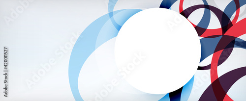 Ring geometric shapes, o letter repetition wallpaper. Abstract background for business or technology presentations, internet posters or web brochure covers