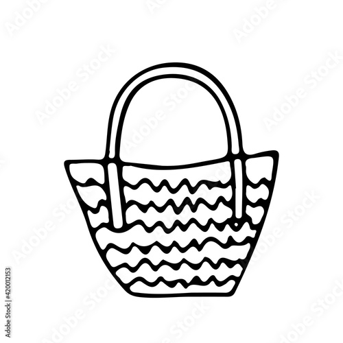 Bag with zigzag print.  Summer beach accessory