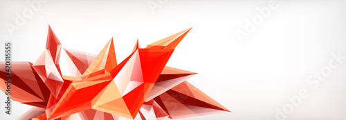 Vector 3d triangles and pyramids abstract background for business or technology presentations, internet posters or web brochure covers