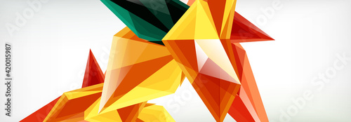 Vector 3d triangles and pyramids abstract background for business or technology presentations, internet posters or web brochure covers