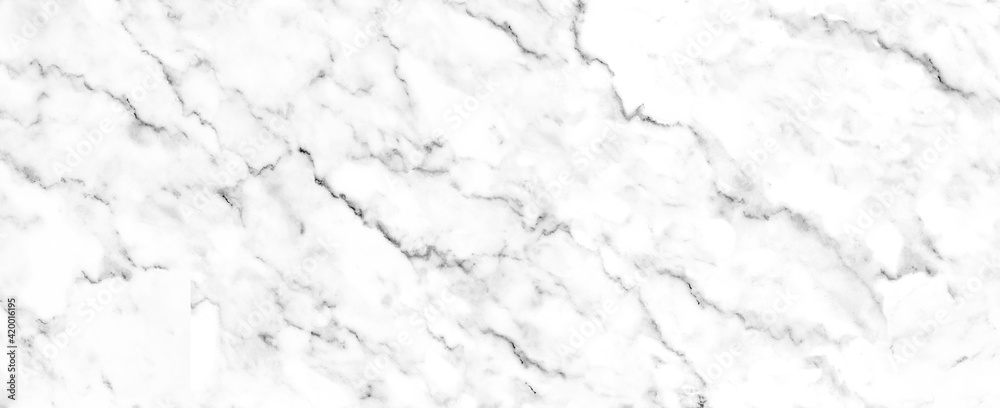 Fototapeta premium Luxury of white marble texture and background for decorative design pattern art work. Marble with high resolution