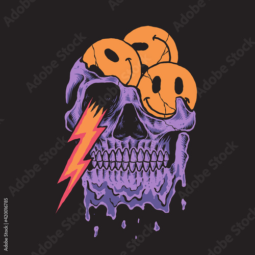 skull design illustration