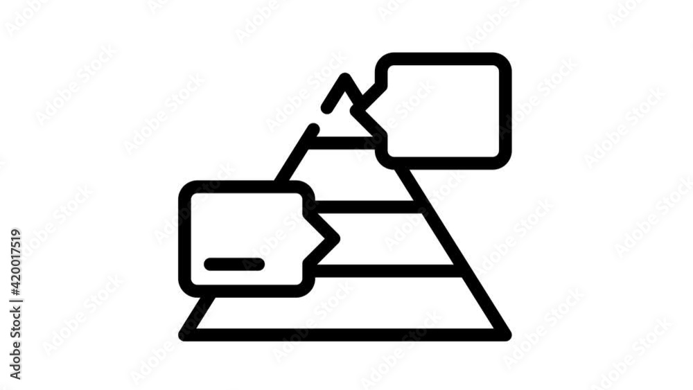 pyramided data analysis black icon animation pyramided data analysis black icon animation