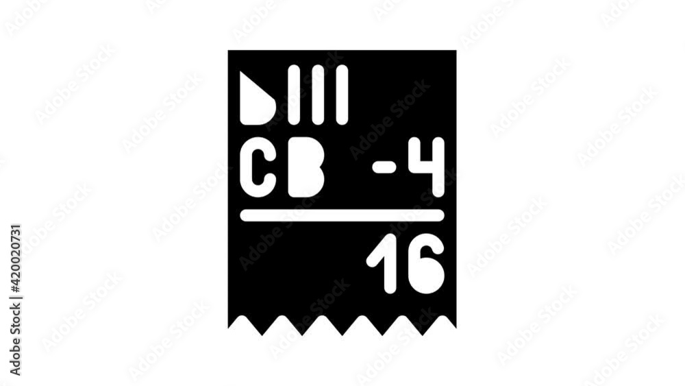 receipt with sum and cashback glyph icon animation receipt with sum and cashback glyph icon animation