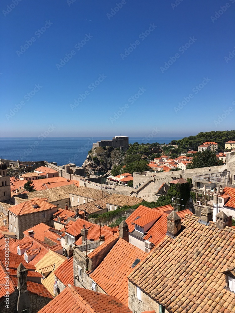 View over the old town of Dubrovnik, Croatia