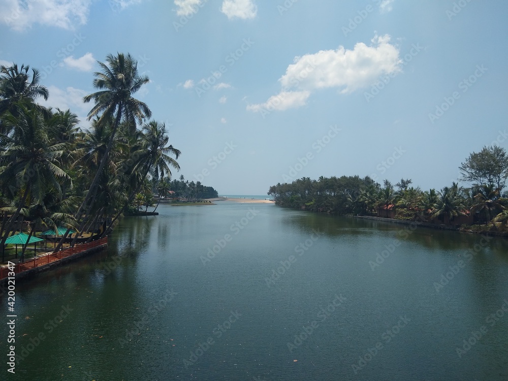 Edava lake and Kappil pozhi, Thiruvananthapuram Kerala