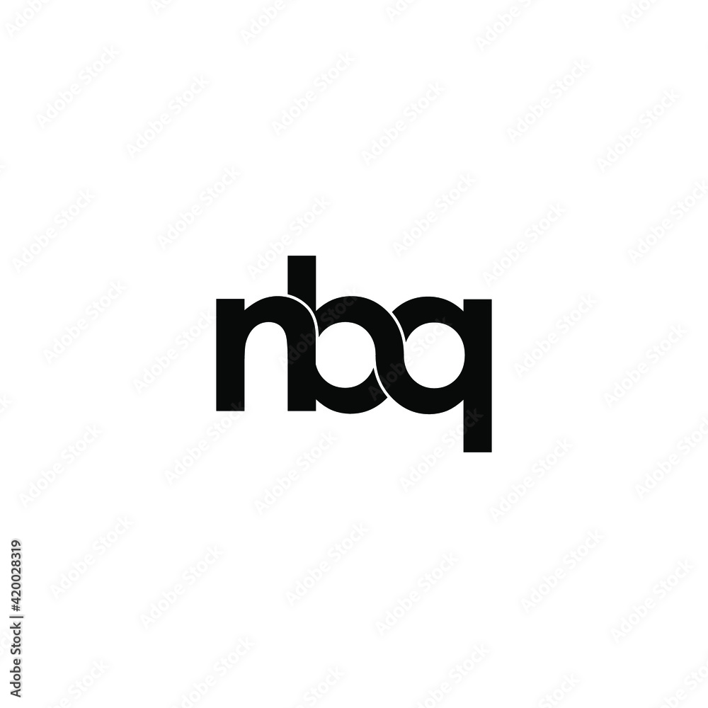 nbq letter original monogram logo design nbq letter original monogram logo design