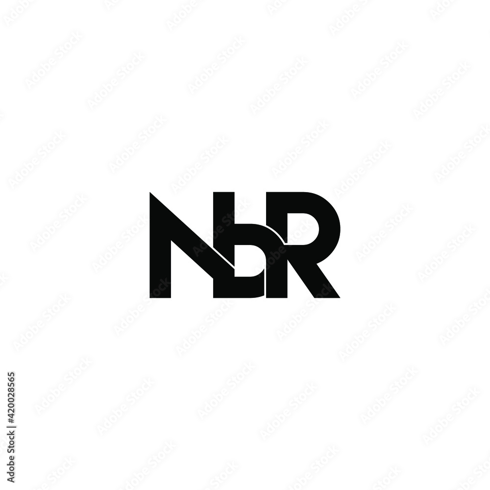 nbr letter original monogram logo design nbr letter original monogram logo design