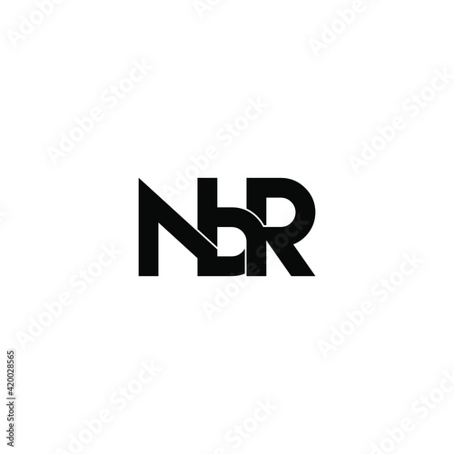 nbr letter original monogram logo design