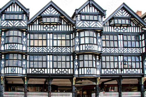Fachwerkhäuser im Tudorstil in Chester - Stadt im Nordwesten Englands   photo