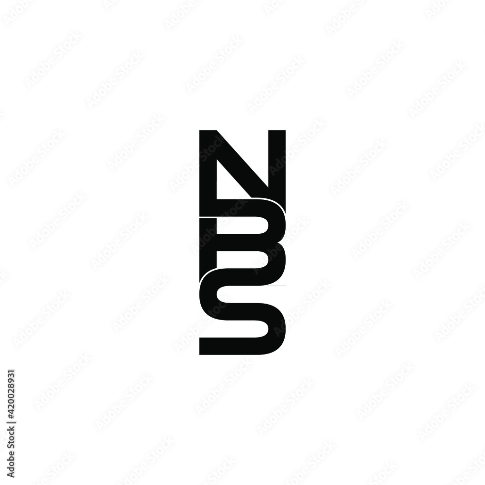 nbs letter original monogram logo design nbs letter original monogram logo design
