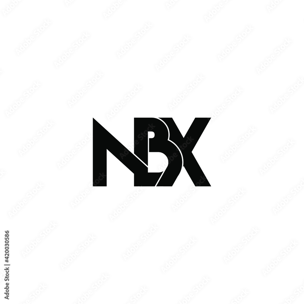 nbx letter original monogram logo design nbx letter original monogram logo design