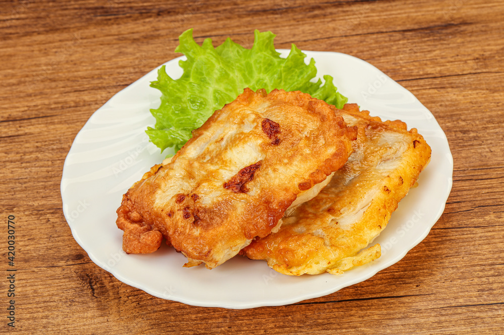 Roasted cod fish in bread Roasted cod fish in bread