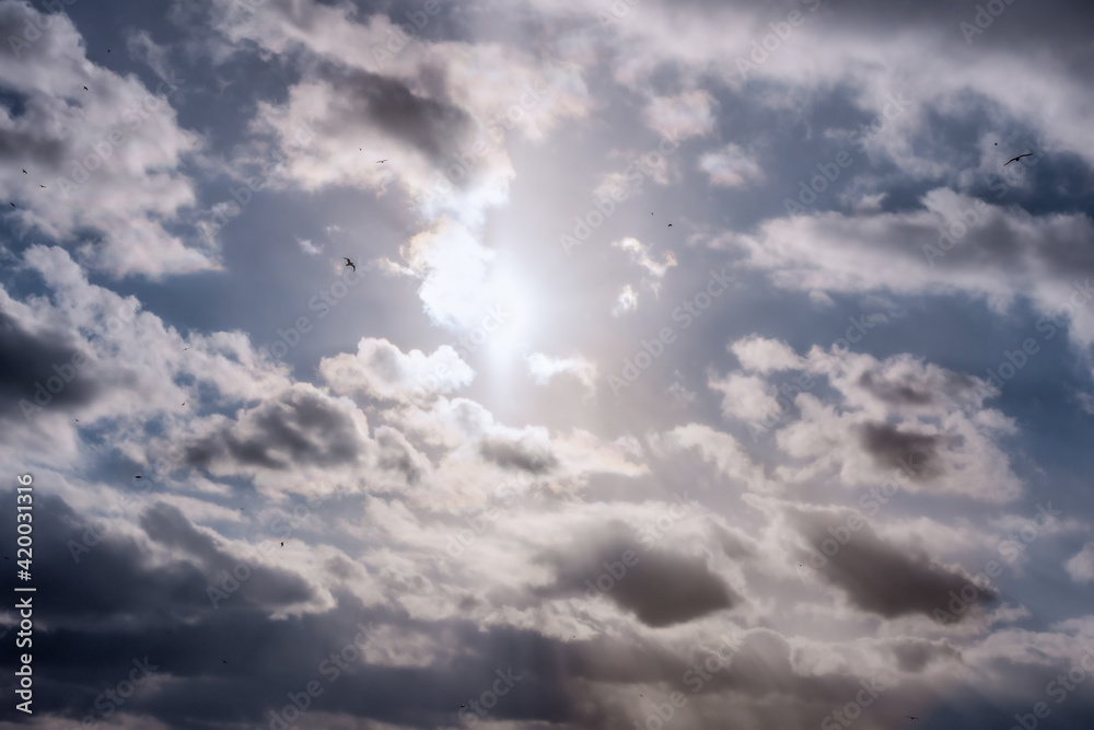 blue sky with clouds