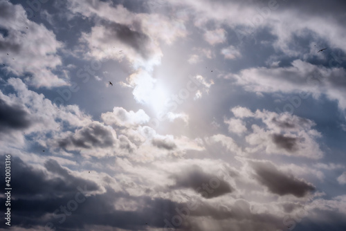 blue sky with clouds