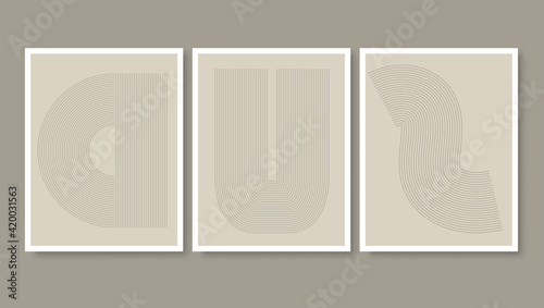 Minimal wall art collection with line art designs