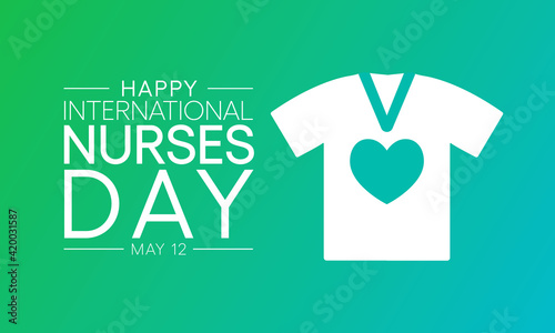 International Nurses day is observed around the world on 12 May of each year, to mark the contributions that nurses make to society. Vector illustration.