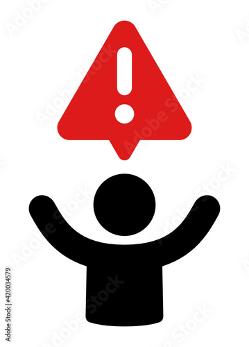 Caution alarm set, danger sign collection, attention vector icon, exclamation mark of warning attention icon 
