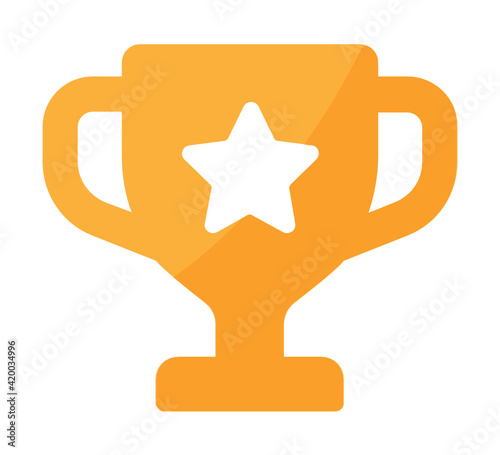 Wining Golden Trophy Cup vector illustration.