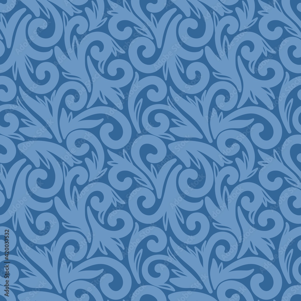 BLUE SEAMLESS BACKGROUND WITH LARGE MONOGRAMS BLUE SEAMLESS BACKGROUND WITH LARGE MONOGRAMS