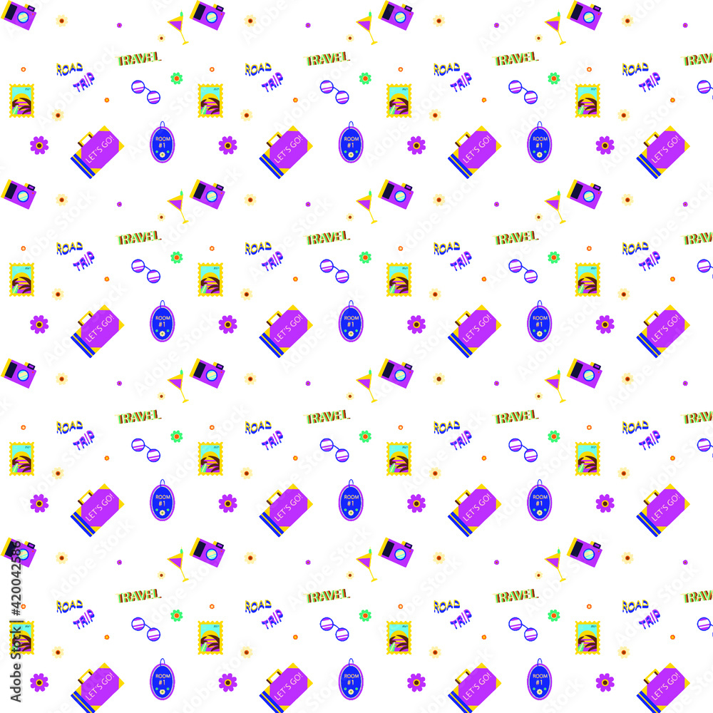 pattern with colorful confetti pattern with colorful confetti
