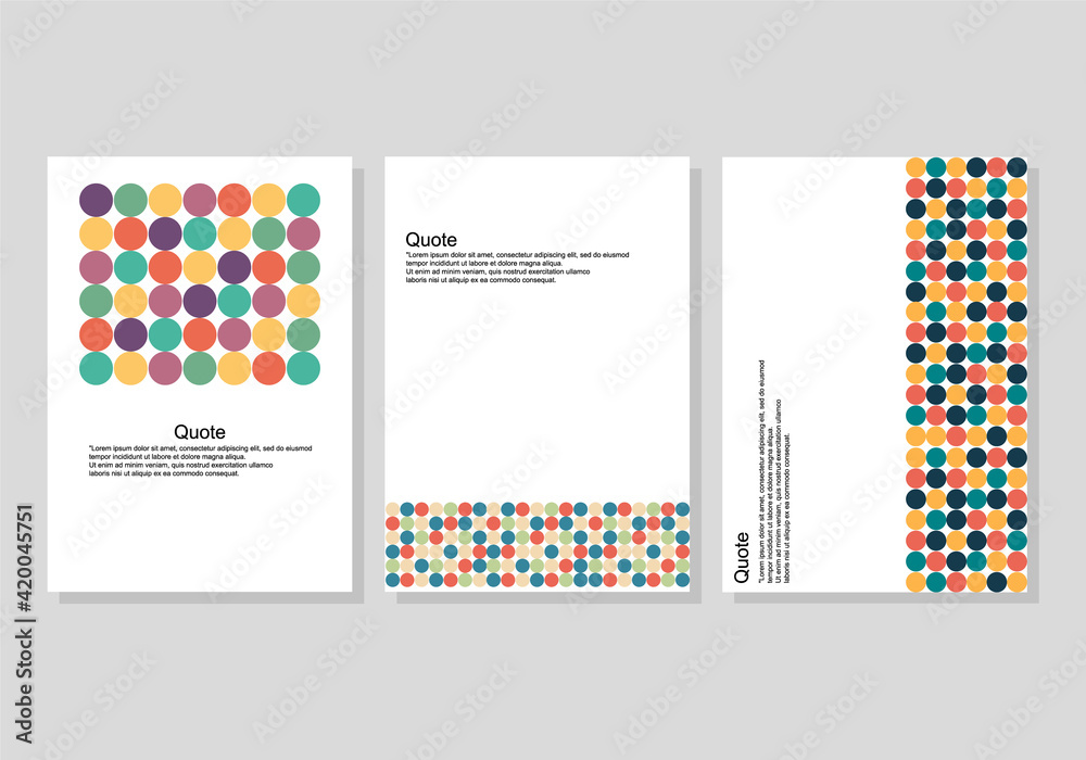 Collection of corporate identity brochure templates. Layout design. Abstraction. A set of flyers. Vector illustration