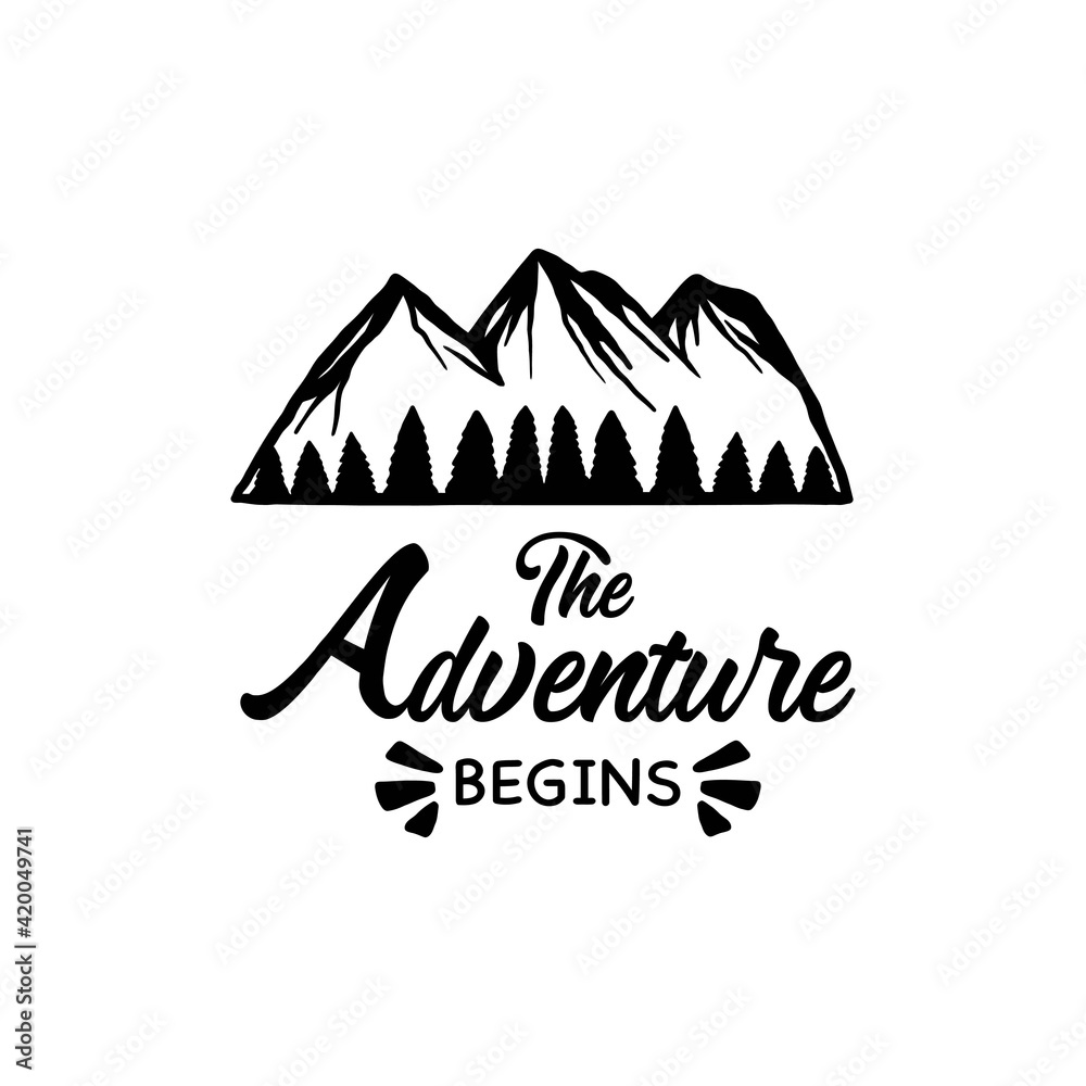 adventure begins logo vector