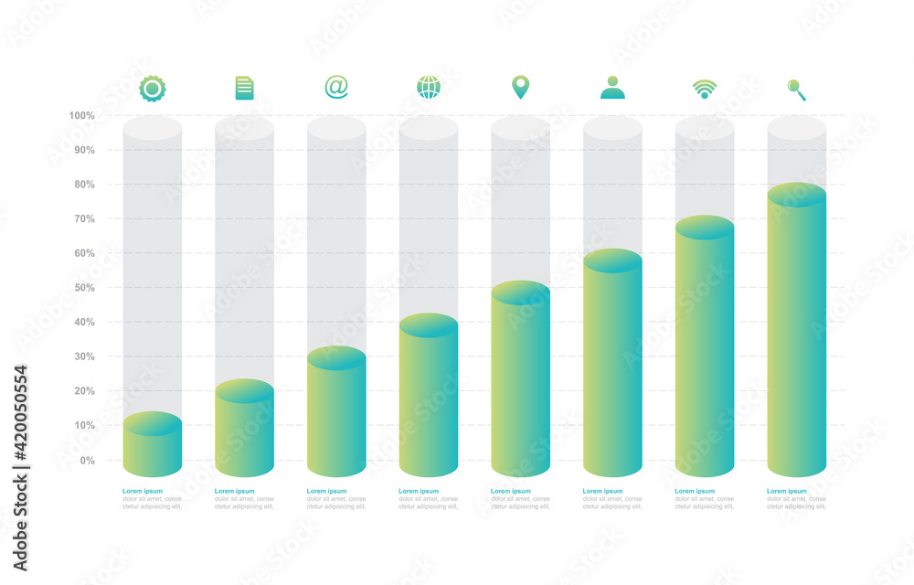 Bar Chart Graph Diagram Statistical Business Infographic Element Template Bar Chart Graph Diagram Statistical Business Infographic Element Template
