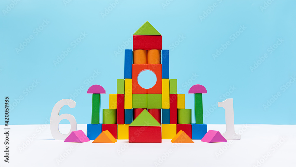 Child's toy building blocks,children's day background Child's toy building blocks,children's day background