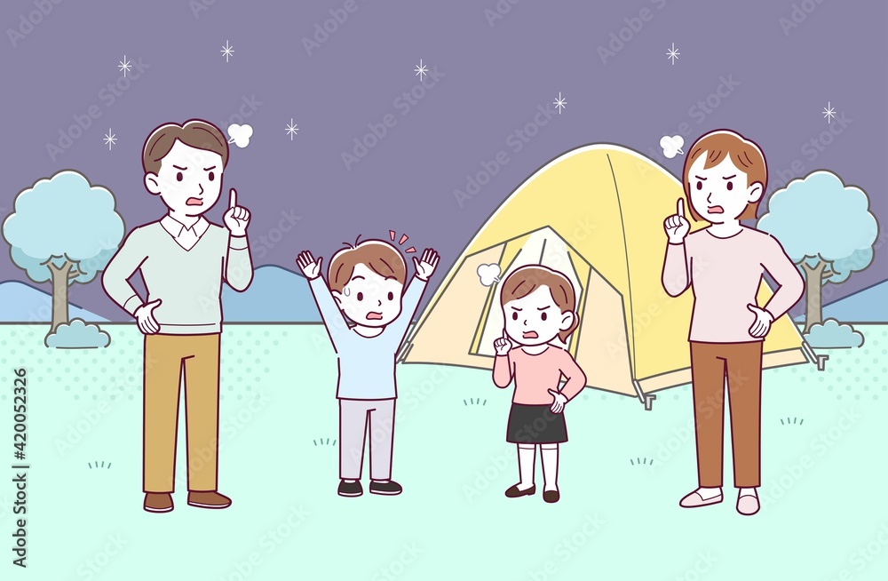 家族で夜キャンプ 家族で夜キャンプ