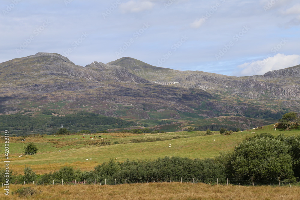 A sunny rural view looking towards Blaenau Ffestiniog in Gwynedd, Wales, UK. A sunny rural view looking towards Blaenau Ffestiniog in Gwynedd, Wales, UK.