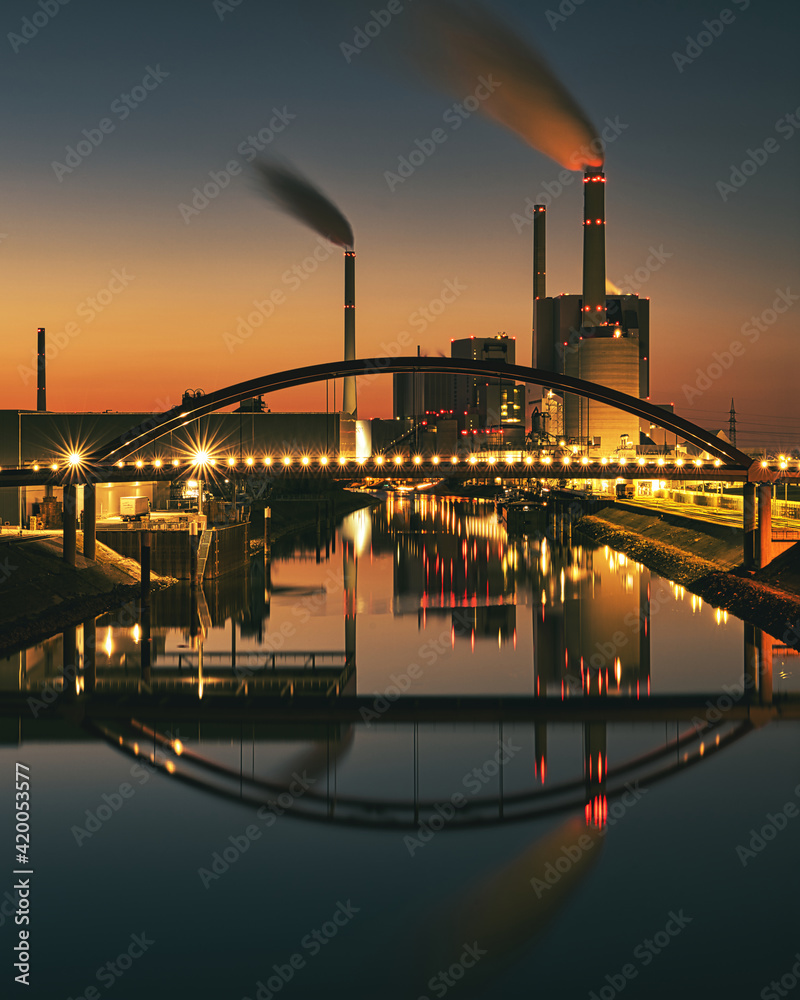 Großkraftwerk Mannheim Blauestunde