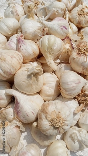 garlic on market