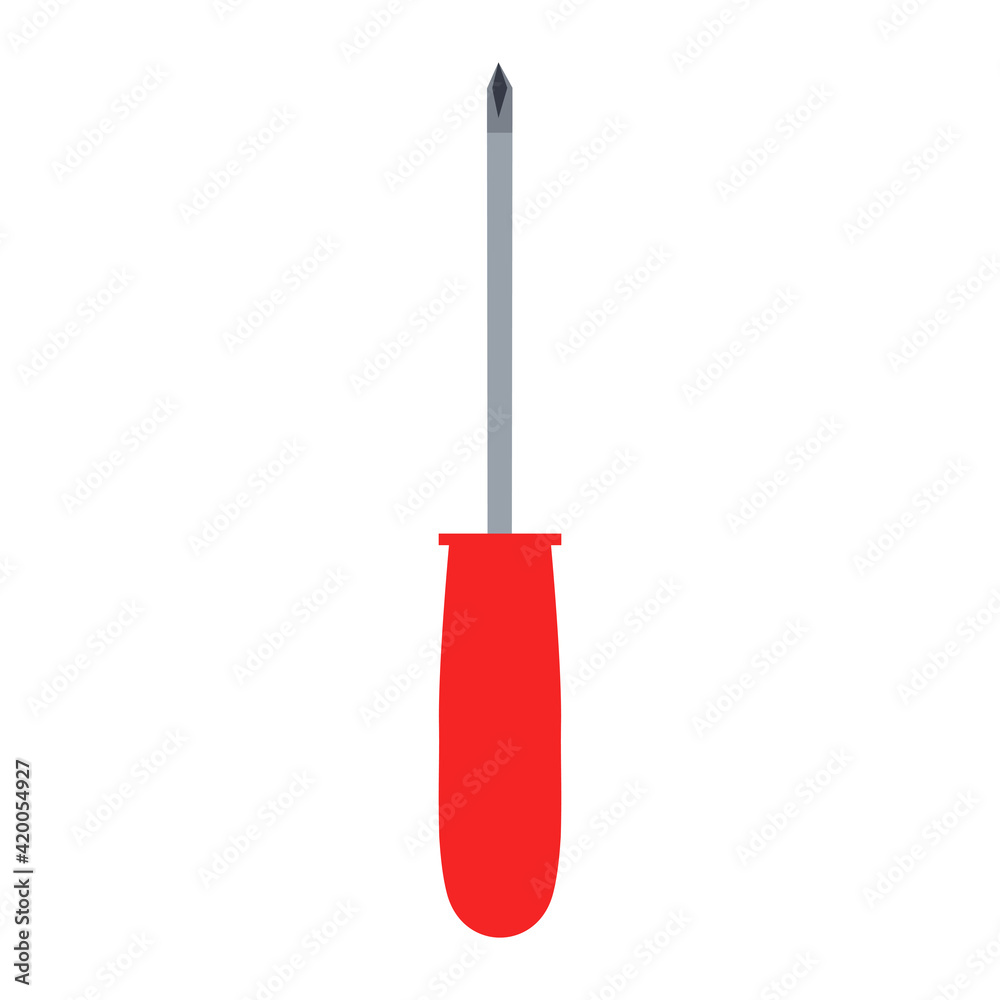 Screwdriver vector icon illustration repair equipment symbol tool. Screwdriver work instrument sign icon service industry. Repair fix object support element hardware. Manual carpenter work tool simple Screwdriver vector icon illustration repair equipment symbol tool. Screwdriver work instrument sign icon service industry. Repair fix object support element hardware. Manual carpenter work tool simple
