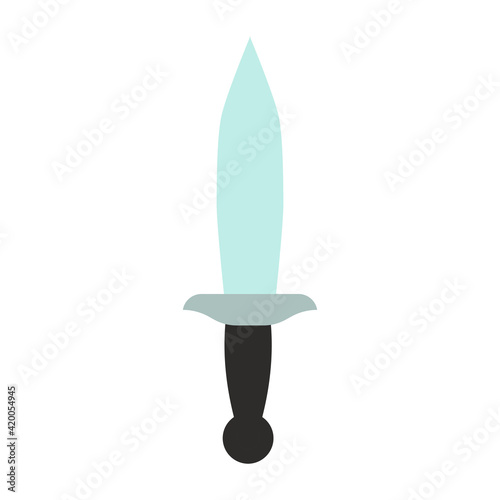 Weapon military knife vector illustration crime blade. Isolated military dagger sharp steel symbol. Black weapon knife army handle tool silhouette murder. Combat hunter protection battle sword