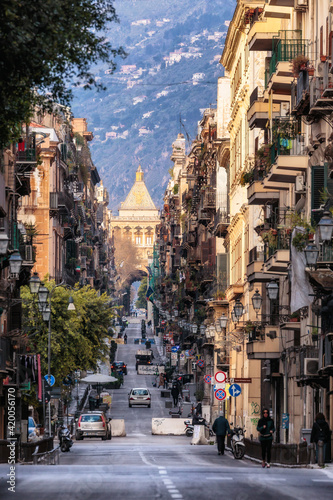 Historical Old Town of Palermo, Sicily in Italy © andiz275