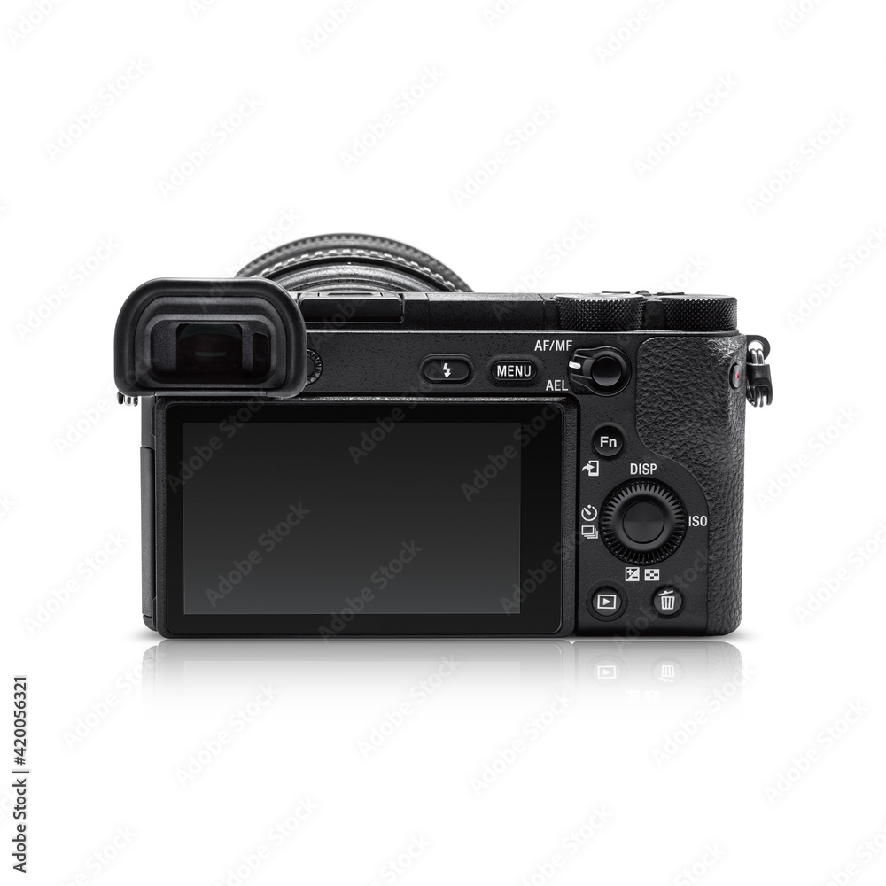Photo camera isolated on white background. Photo camera isolated on white background.
