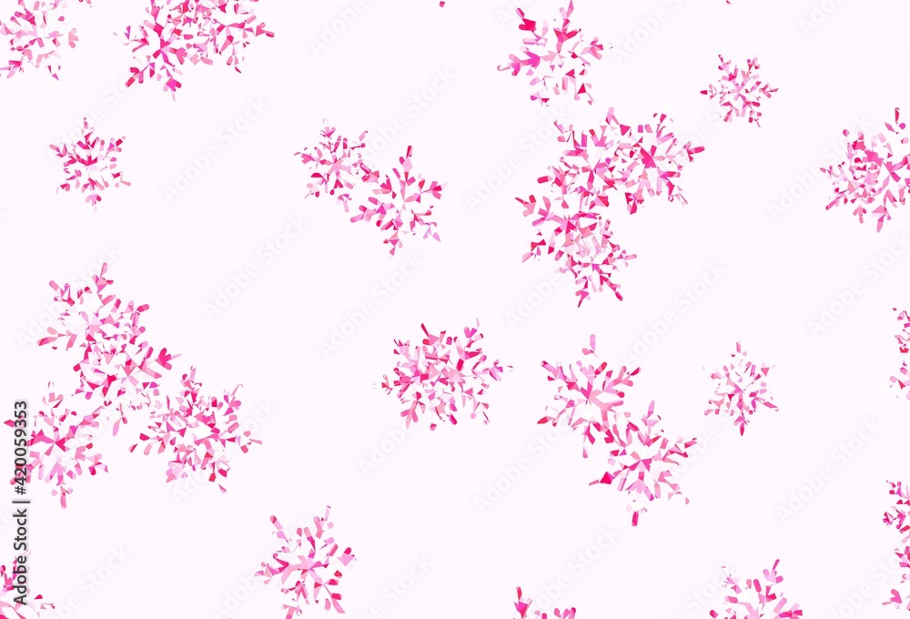 Light Red, Yellow vector pattern with christmas snowflakes, stars. Light Red, Yellow vector pattern with christmas snowflakes, stars.