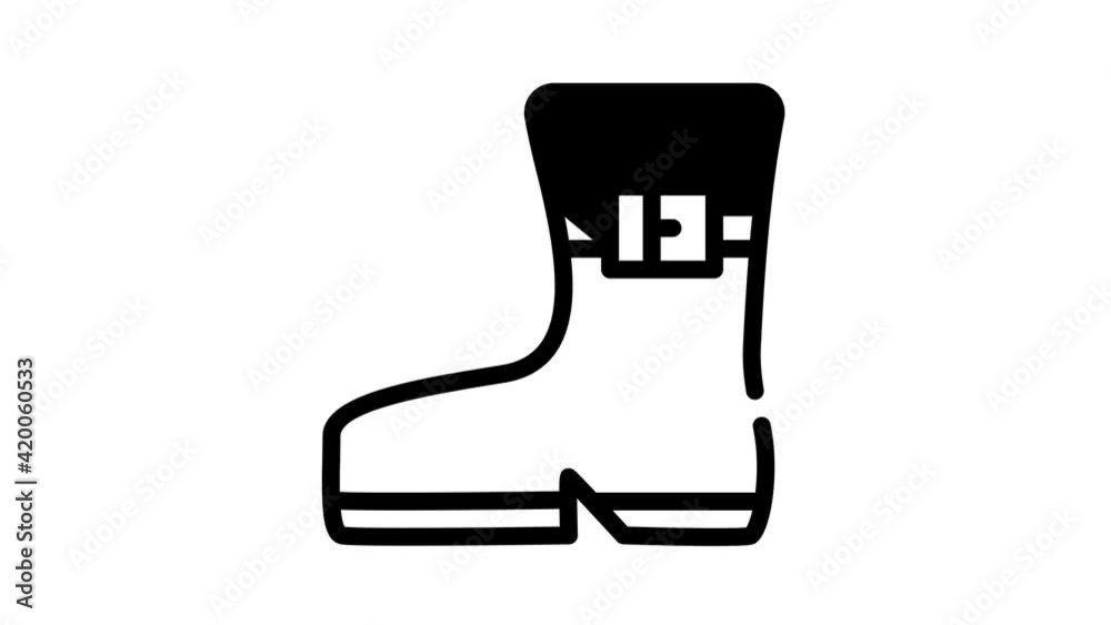 autumn shoe black icon animation autumn shoe black icon animation