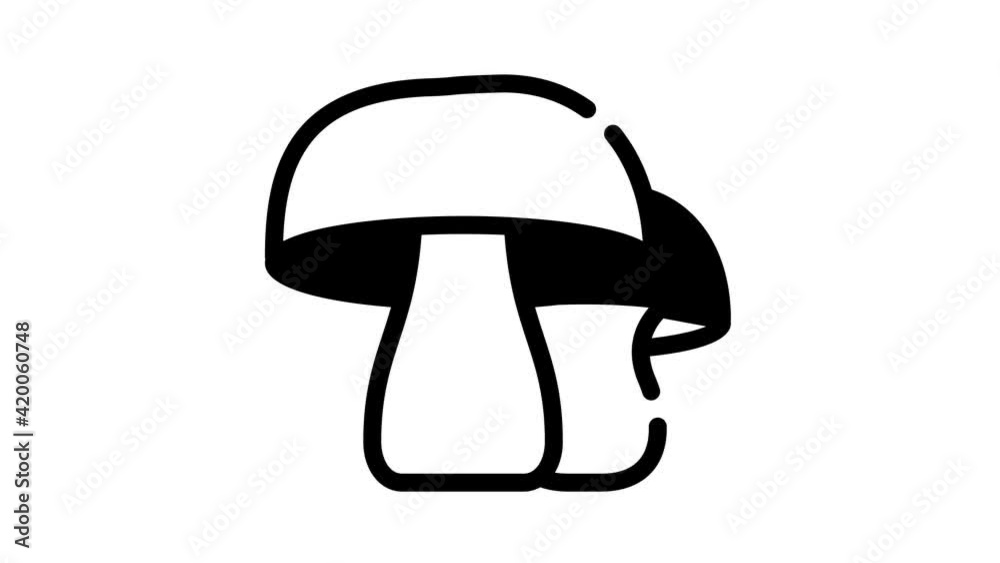 mushrooms vegetables black icon animation mushrooms vegetables black icon animation
